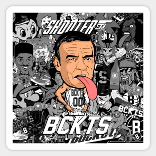 Bckts Cltr Basketball Sticker